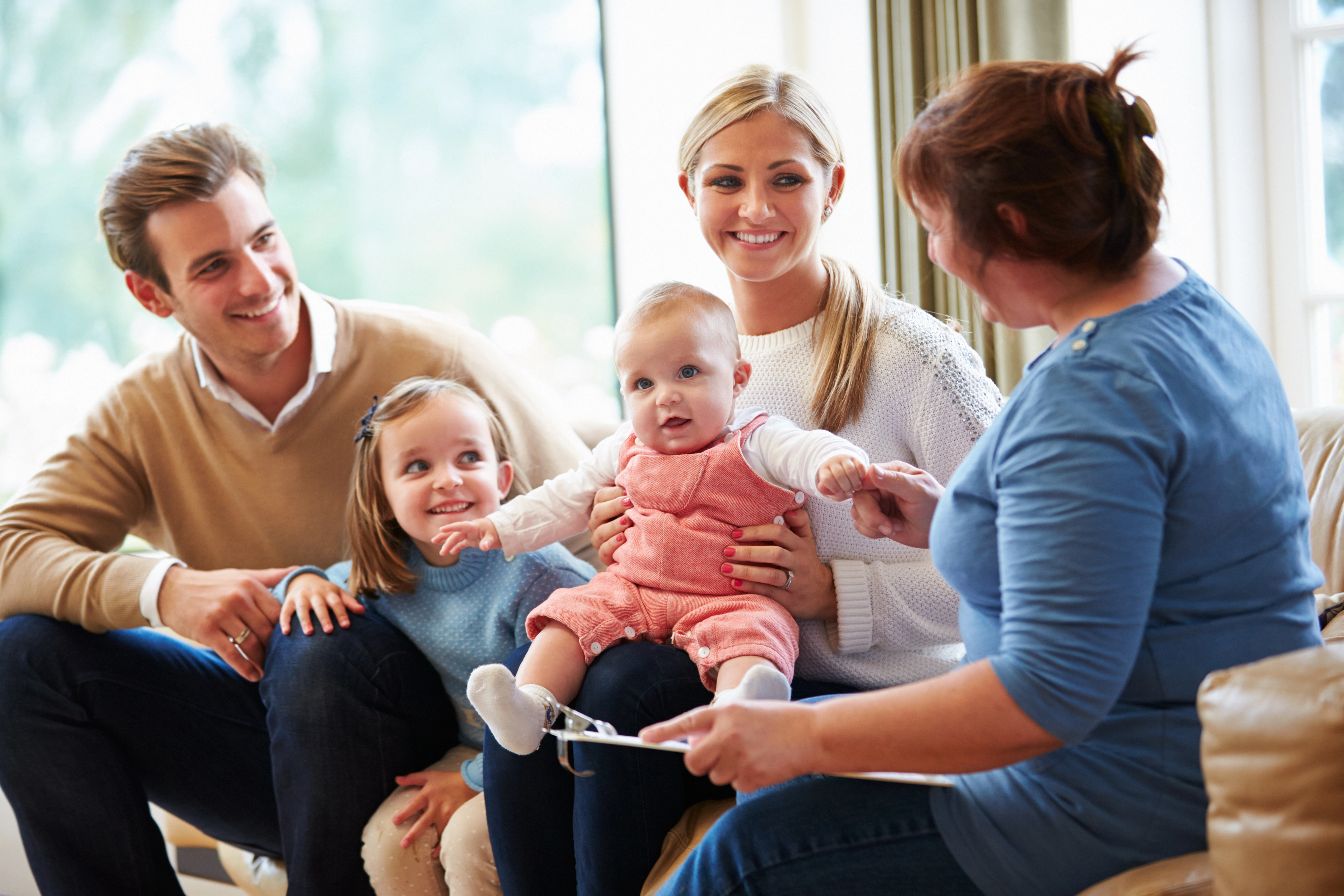 A family together during a counseling session
